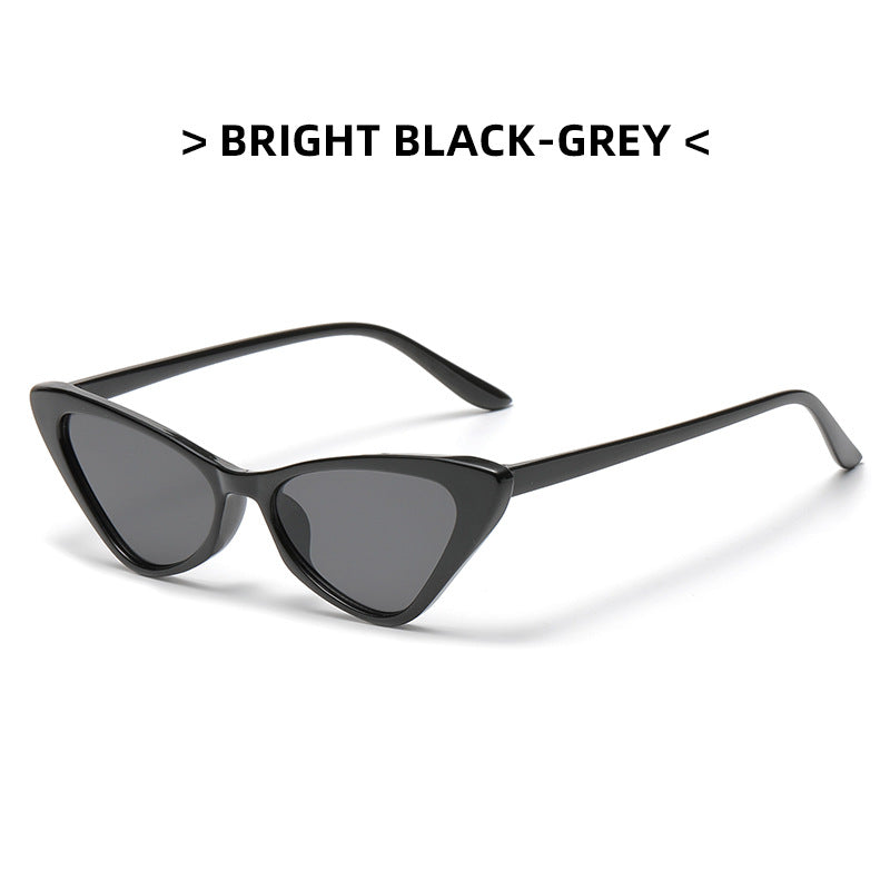 Gafas de sol de ojo de gato triangulares de color caramelo PC al por mayor
